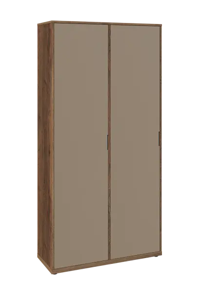 KSR6-81 L skříň šatní, 2x výsuvné ramínko, 2053x1022x400 mm, provedení levé, dub halifax cínový/latte